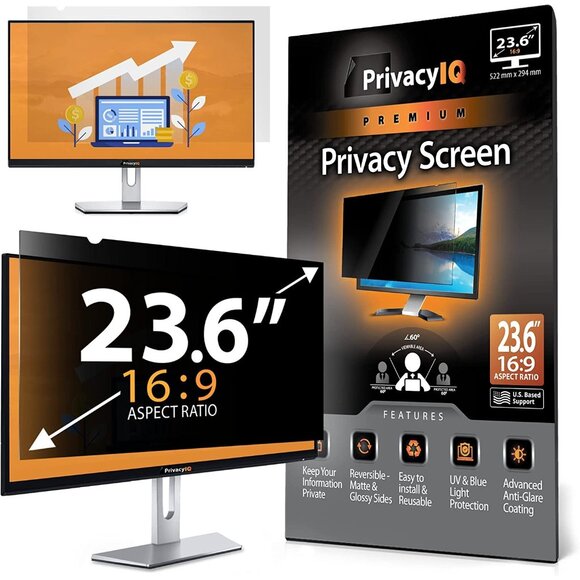 23.6" 16:9 Monitor Privacy Screen anti glare UV Blue light blocking removeable - Picture 1 of 6